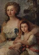 Angelica Kauffmann Countess Anna Protassowa with niece painting